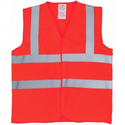 Plain Flame-retardant hi-vis sleeveless waistcoat Yoko 120 GSM